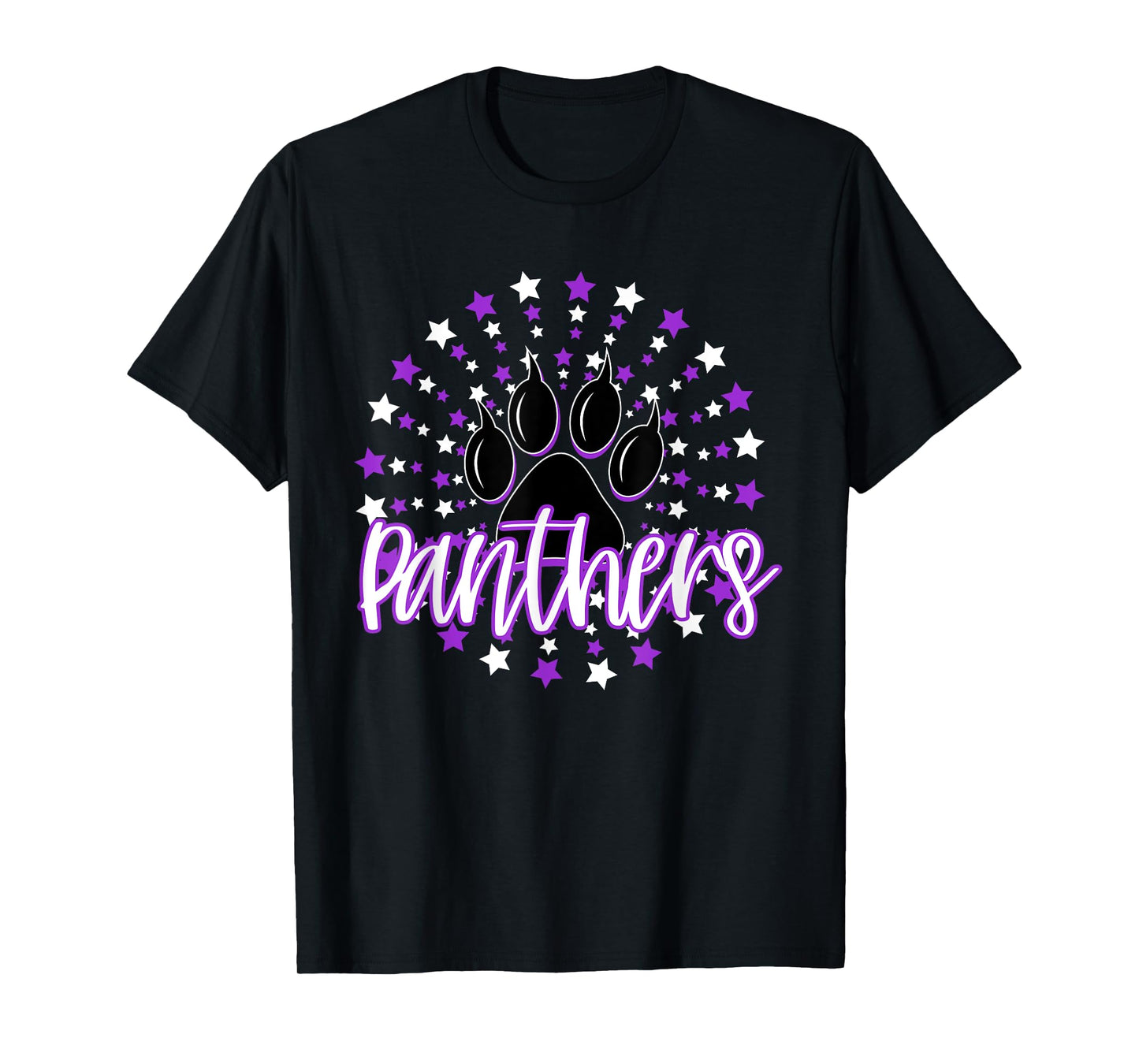 Purple Panthers Star School Spirit Panther Pride Mascot T-Shirt