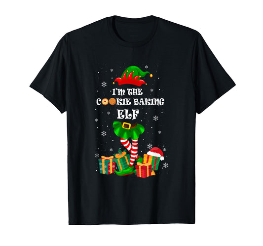 The Cookie Baking Elf Christmas Matching Family Pastry Chef T-Shirt