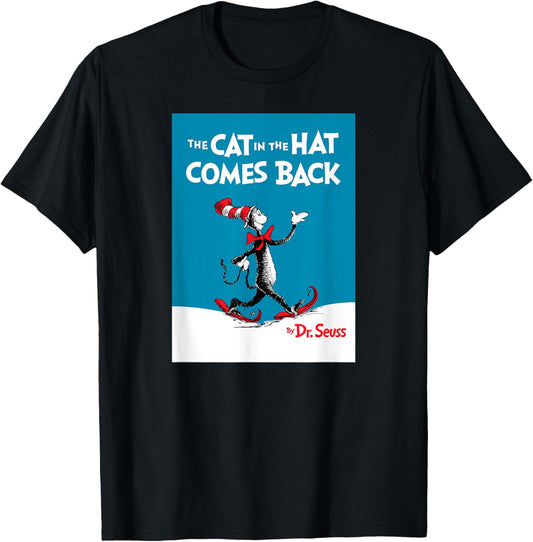 Dr. Seuss The Cat in the Hat Comes Back Book Cover T-shirt T-Shirt