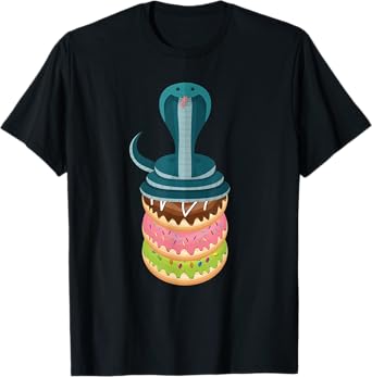 Snake Donut Cake Funny Snake T-Shirt