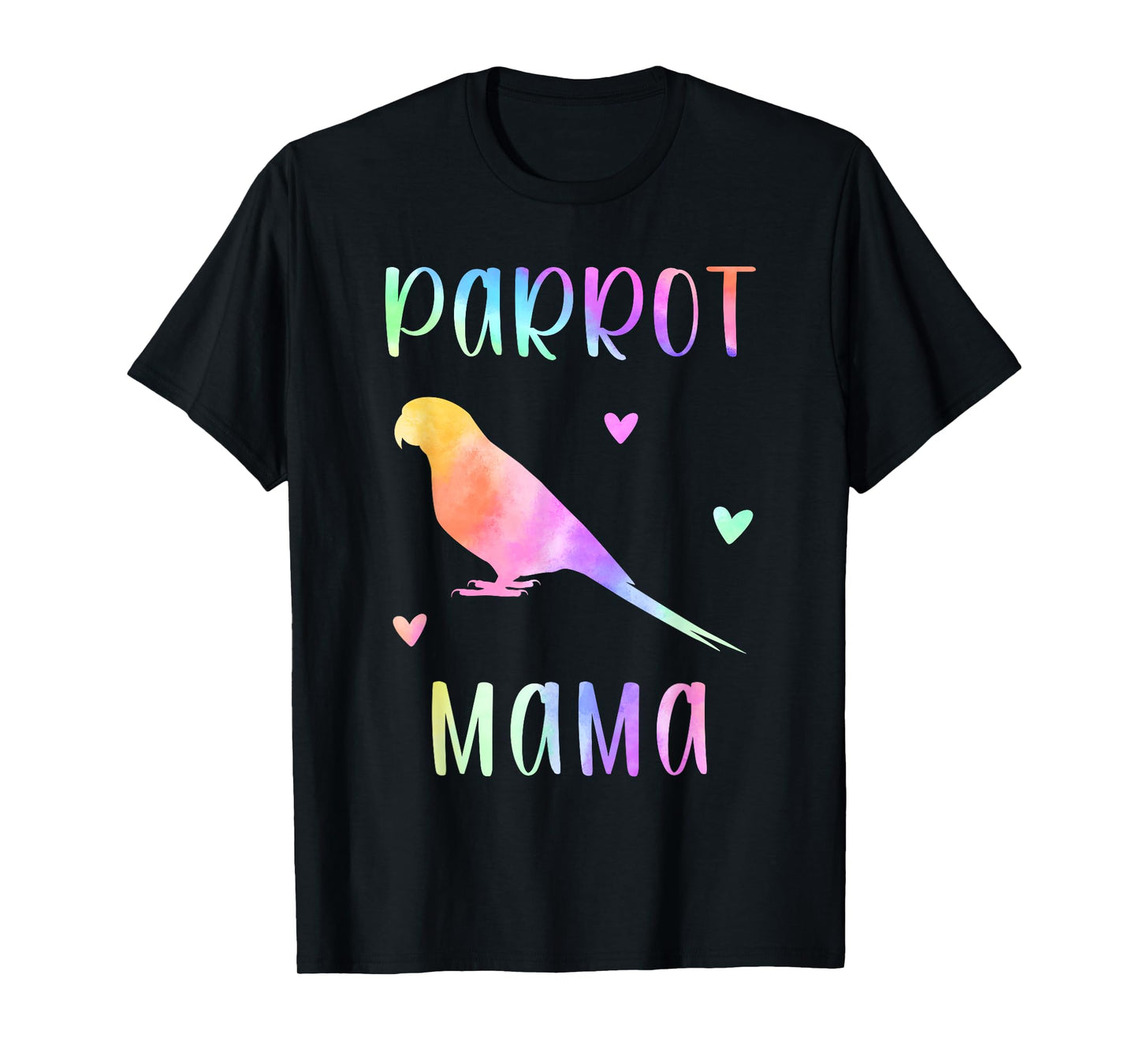 Parrot Mama Parrot Bird Mom Rainbow Watercolor T-Shirt