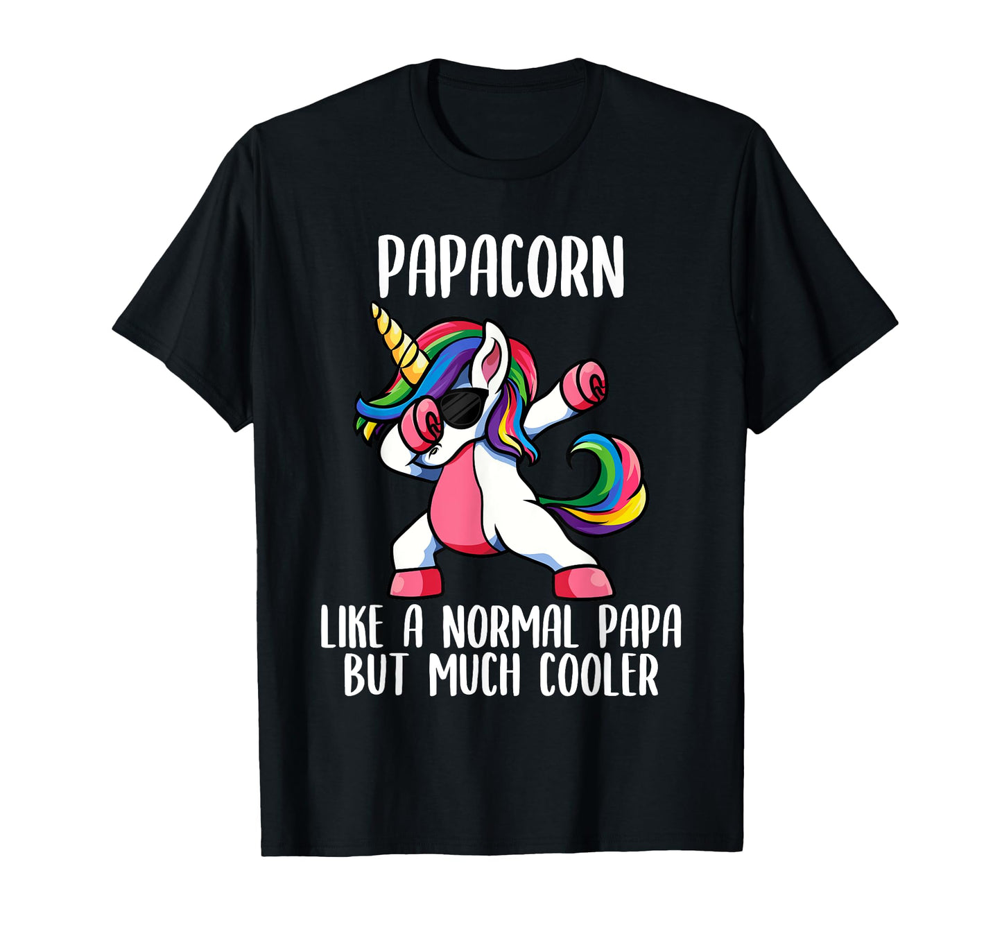 Unicorn Dad Girl Birthday Party Clothing Papacorn T-Shirt