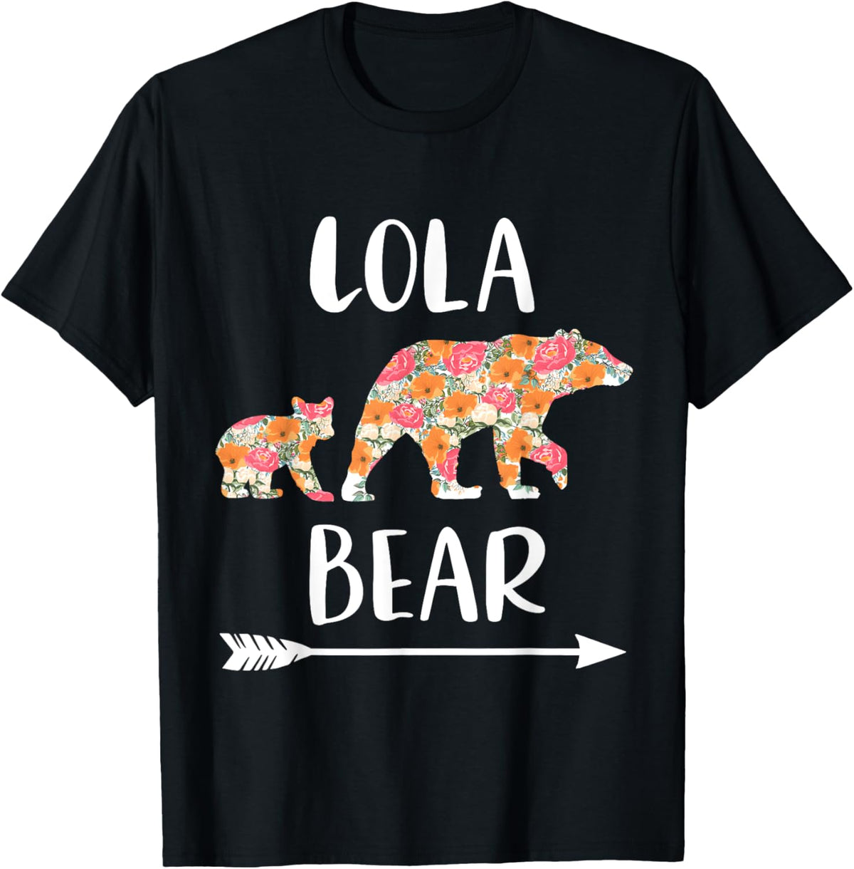 Floral Bear Matching Family Outfits Funny Lola Bear T-Shirt