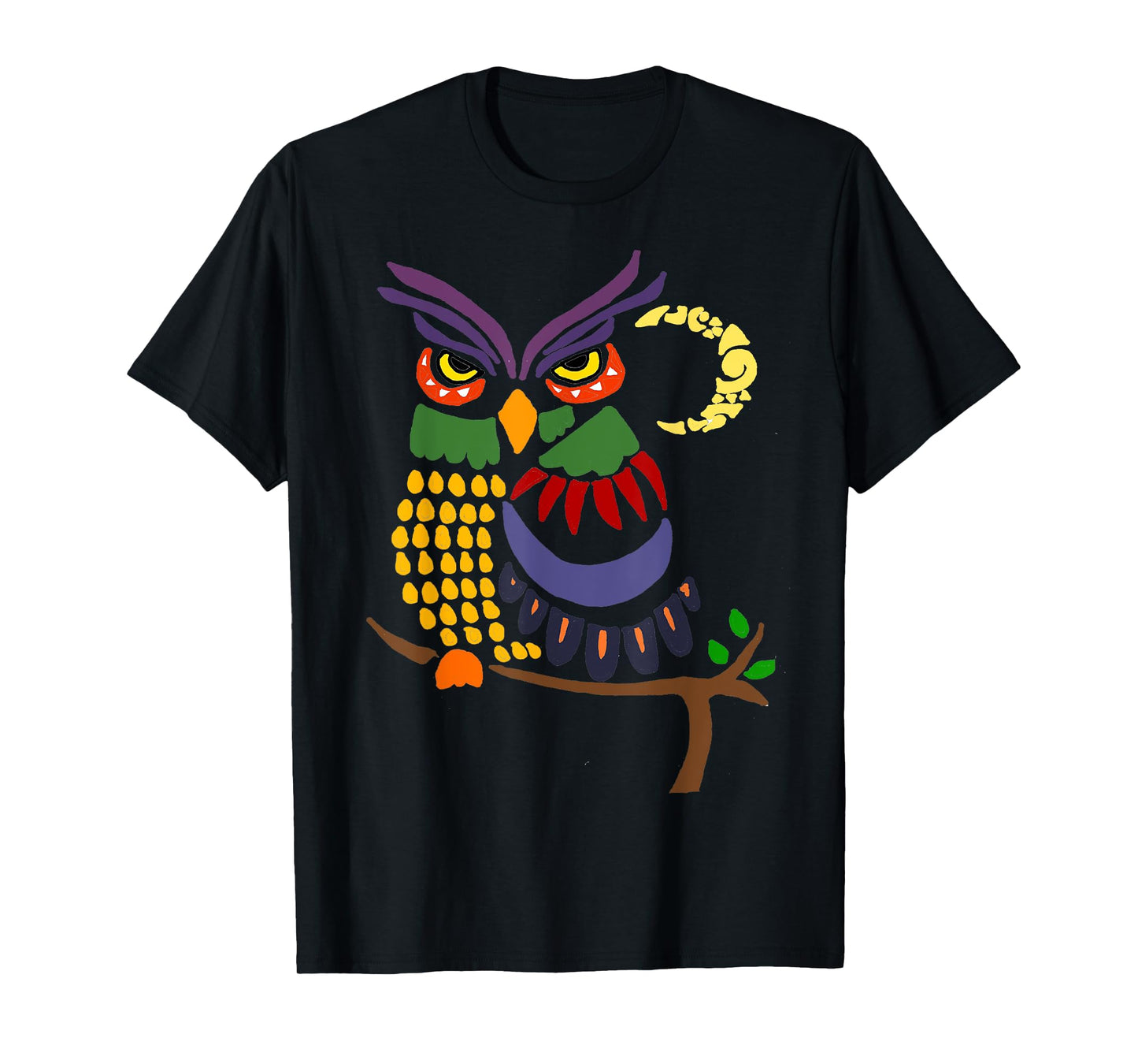 Smiletodaytees Owl Abstract Art T-shirt T-Shirt
