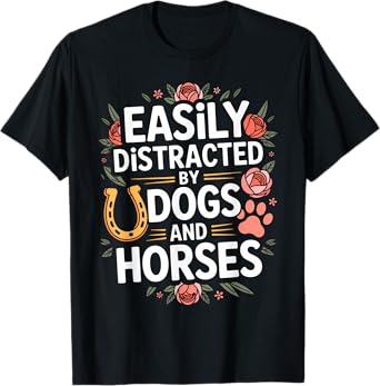 Funny Horse Lovers Tee | Animal Print for Girls Women & Kids T-Shirt