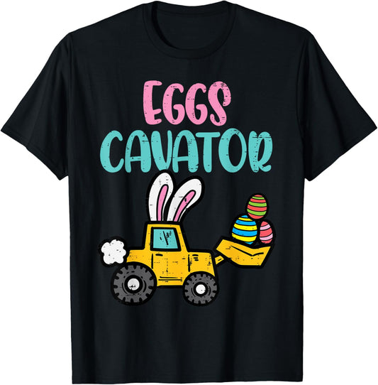 Easter Excavator Eggs Cavator Construction Boy Toddler Youth T-Shirt