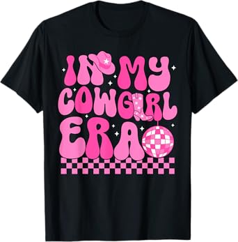 Cowgirls Shirt In My Cowgirl Era Groovy Cute Western Rodeo T-Shirt