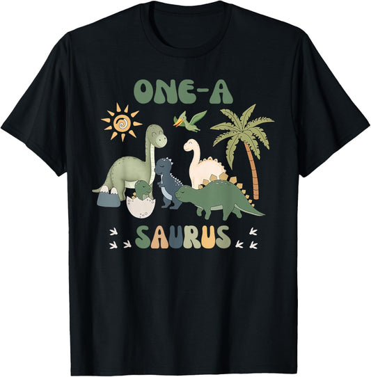 1 Year Old Shirt 1st Birthday Boy T Rex Dinosaur T-Shirt