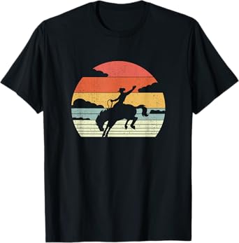 Retro Cowboy Horse Riding - Vintage Horseman Rodeo T-Shirt