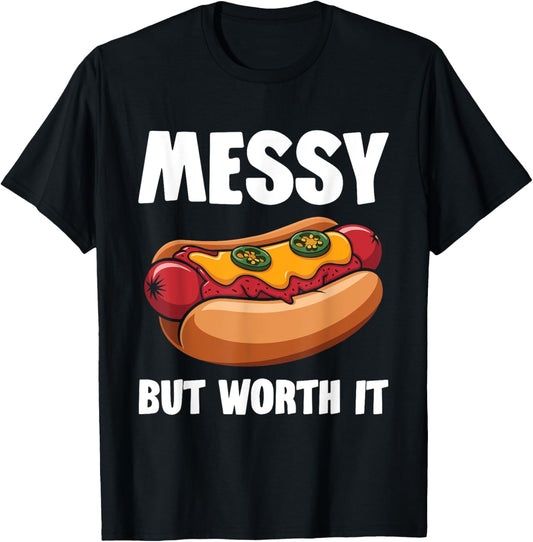 Chili Dog Saying Barbecue Sausages Apparel Funny Hot Dog T-Shirt