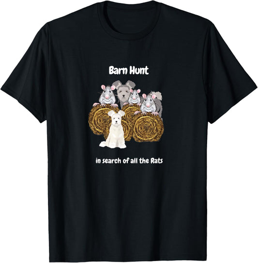 Funny Barn Hunt - in search of rats with a Pumi dog T-Shirt