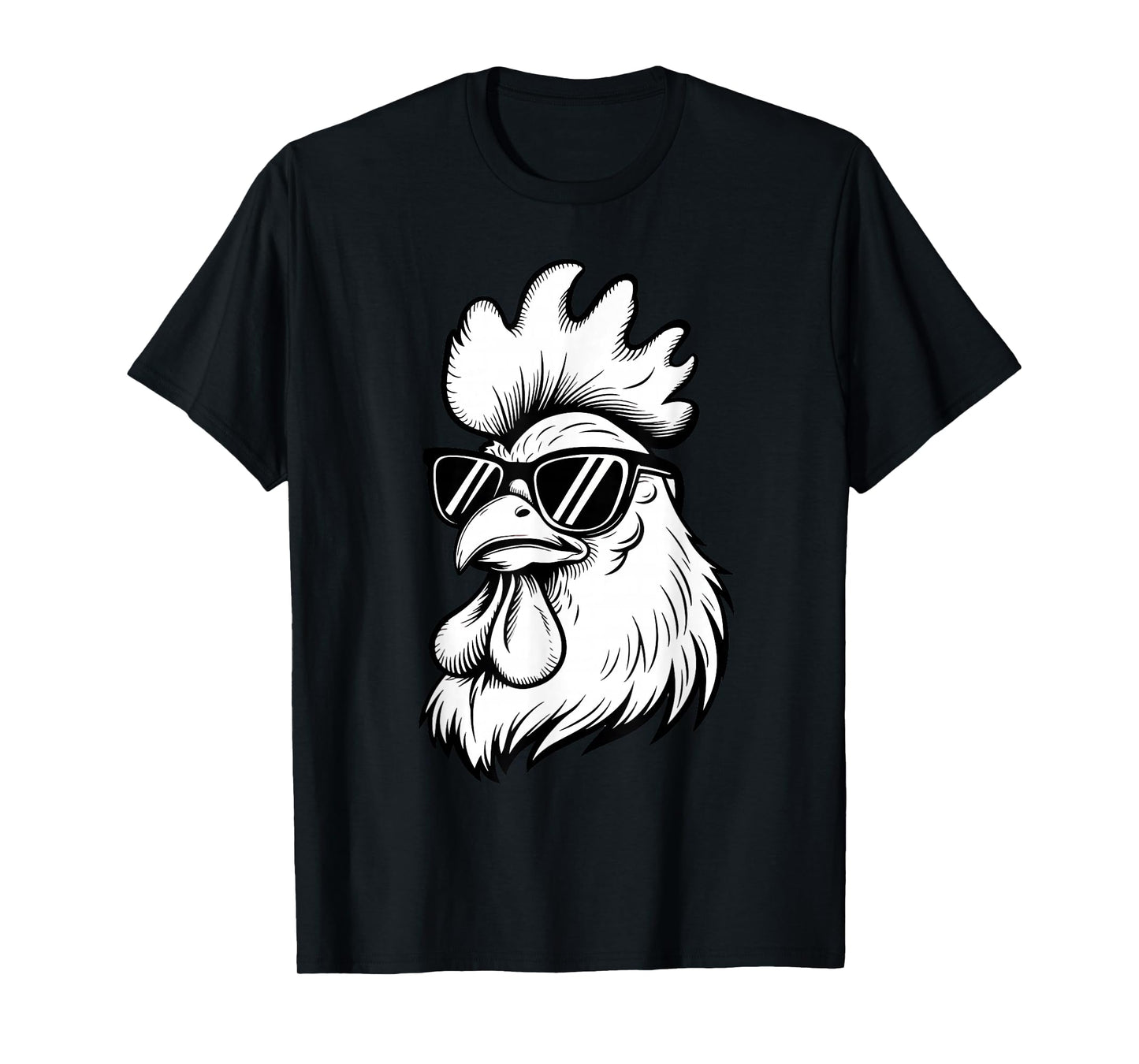 Funny Chicken With Sunglasses Chicken Farm Animals Lover T-Shirt