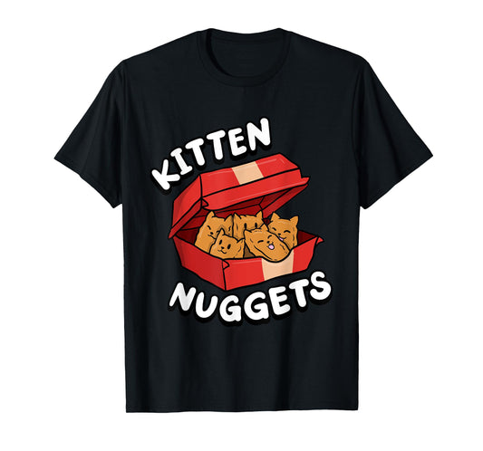 Kitten Nuggets Fried Chicken Lover Foodie Cute Cat T-Shirt