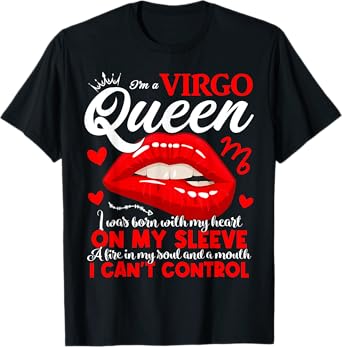 Virgo Queen September August Birthday Virgo Zodiac Sign T-Shirt