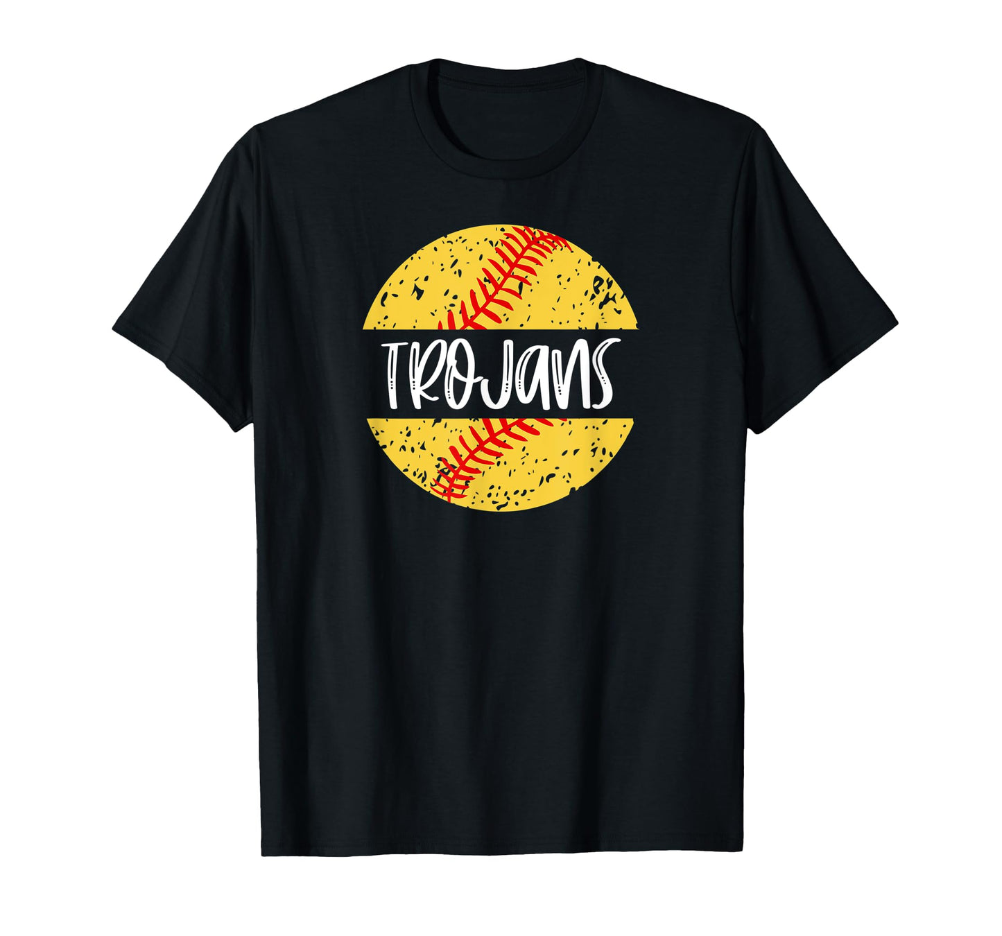 Trojans Softball Team Mascot School Spirit Game Day T-Shirt