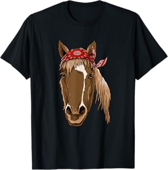 Horse Bandana Shirt for Horseback Riding Horse Lover T-Shirt