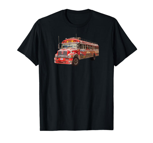 Chicken Bus Guatemala Quetzal Guate Tikal Maya Antigua 502 T-Shirt
