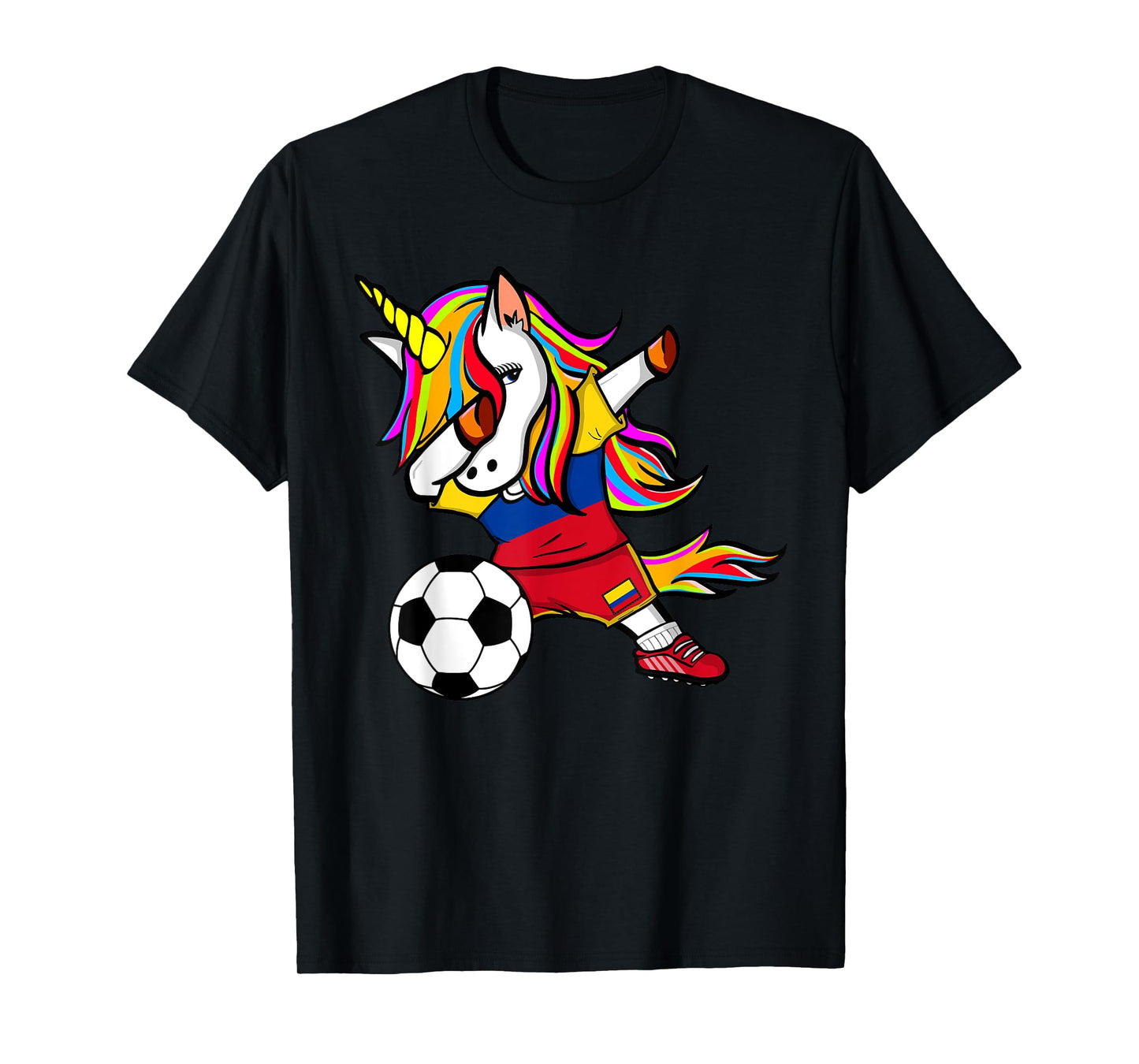 Dabbing Unicorn Colombia Soccer Jersey - Colombian Football T-Shirt