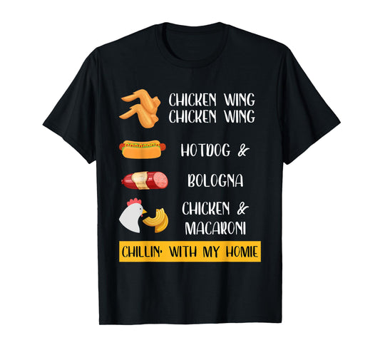 Viral Chicken Wing Chicken Wing Hot Dog & Bologna Song Lyric T-Shirt
