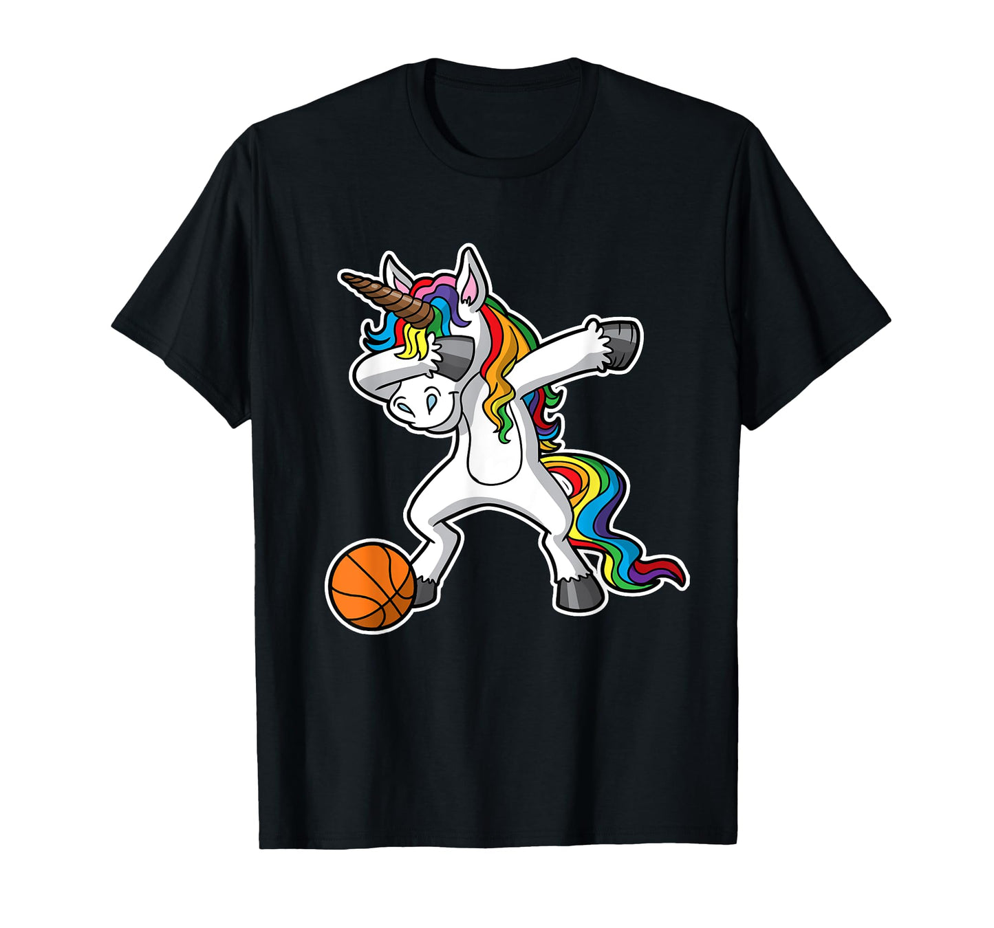 Unicorn Girls Dabbing Basketball Dab Kids Youth T-Shirt