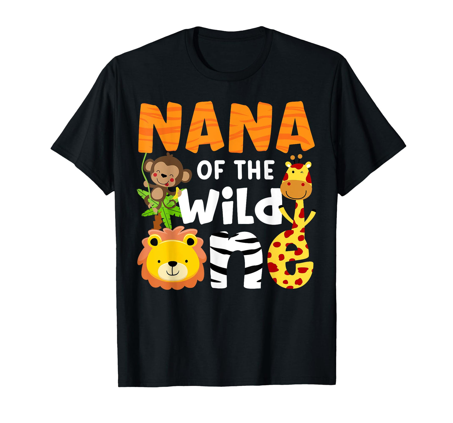 Nana of the Wild One Zoo Bday Safari Jungle Animals Party T-Shirt