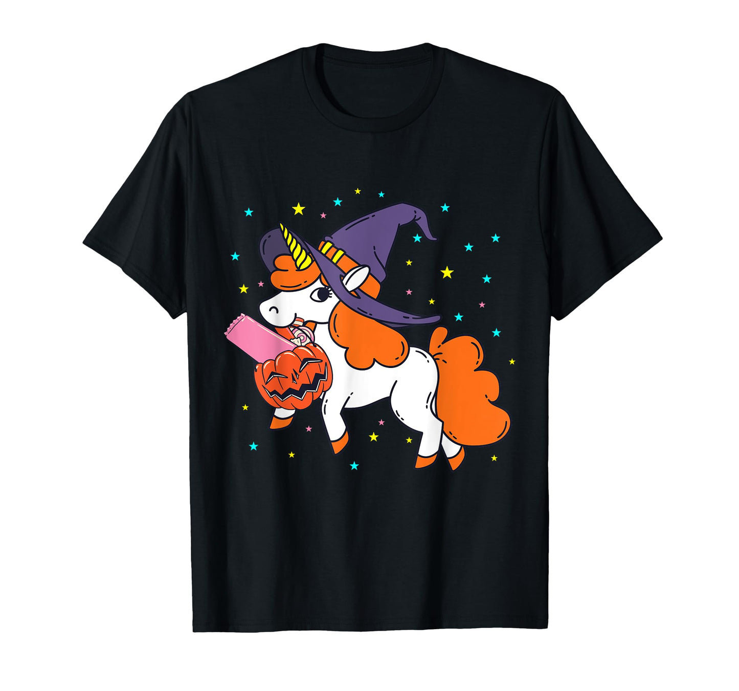 Halloween Unicorn Girls Women Witchy Unicorn Halloween T-Shirt