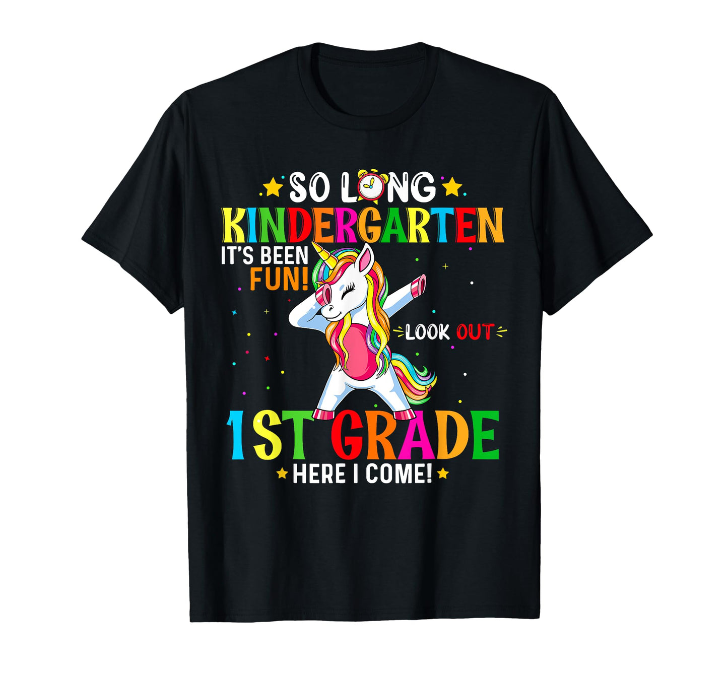 Kids So Long Kindergarten Graduation Class 2025 Unicorn Dab T-Shirt