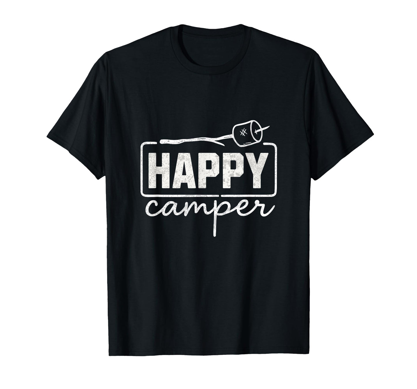 Happy Camper Marshmallow Funny Hiking Camping Men Women Kids T-Shirt