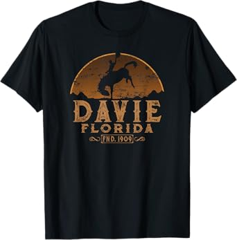 Davie Florida FL Rodeo Cowboy T-Shirt