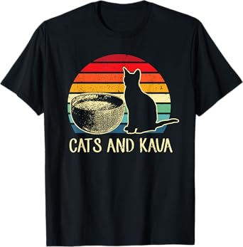 Heart Cat Lover & Kava Tea Drinker Kava Drink Kava Bar Pet T-Shirt