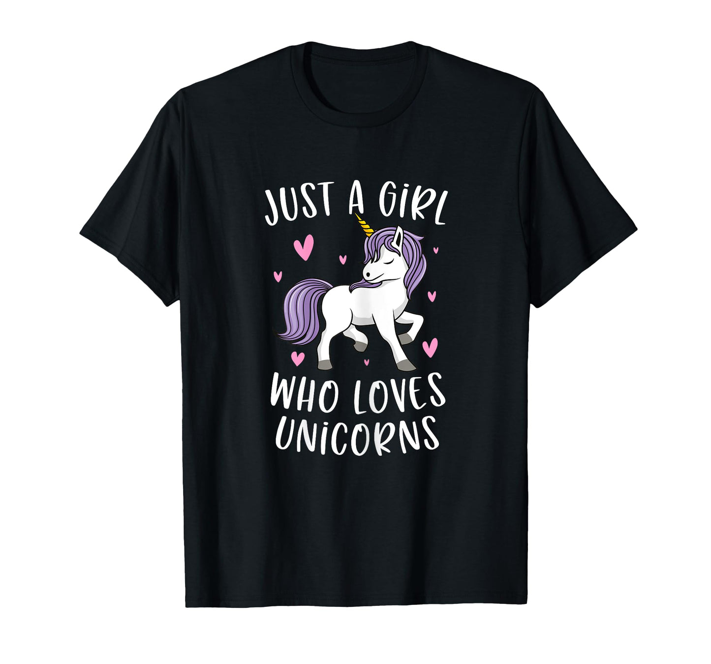 Just A Girl Who Loves Unicorns Funny Unicorn Gifts For Girls T-Shirt
