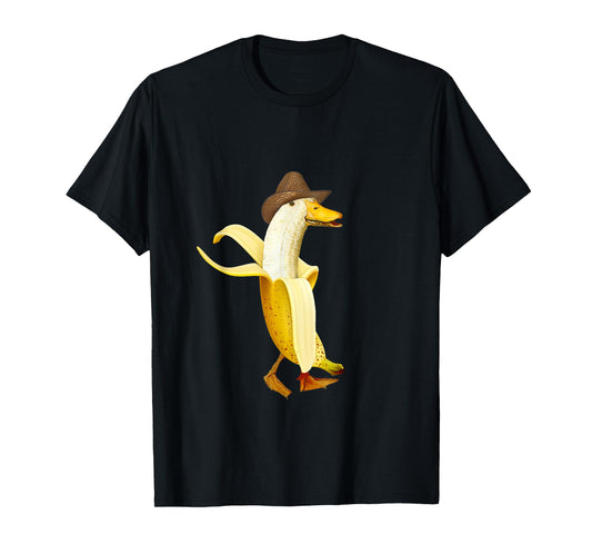 Funny Banana Duck Cowboy hat fruit bird Cowboy T-Shirt