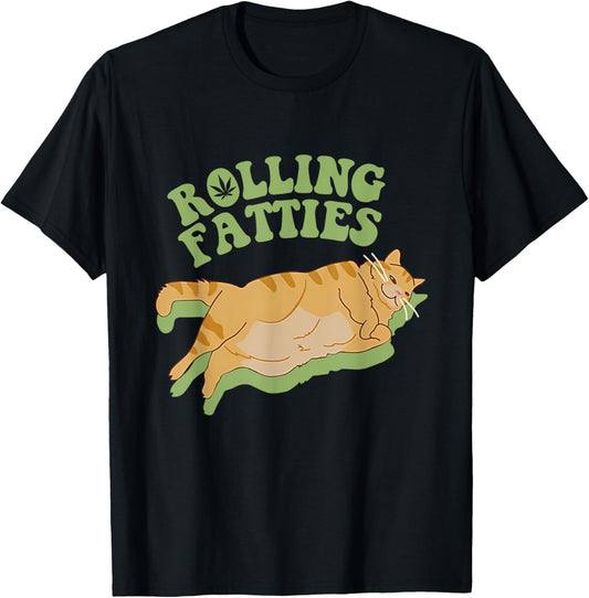 Vintage Rolling Fatties Cat Retro Kitty Kitten Meow MenWomen T-Shirt
