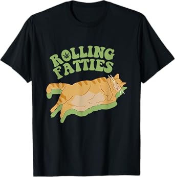 Vintage Rolling Fatties Cat Retro Kitty Kitten Meow MenWomen T-Shirt
