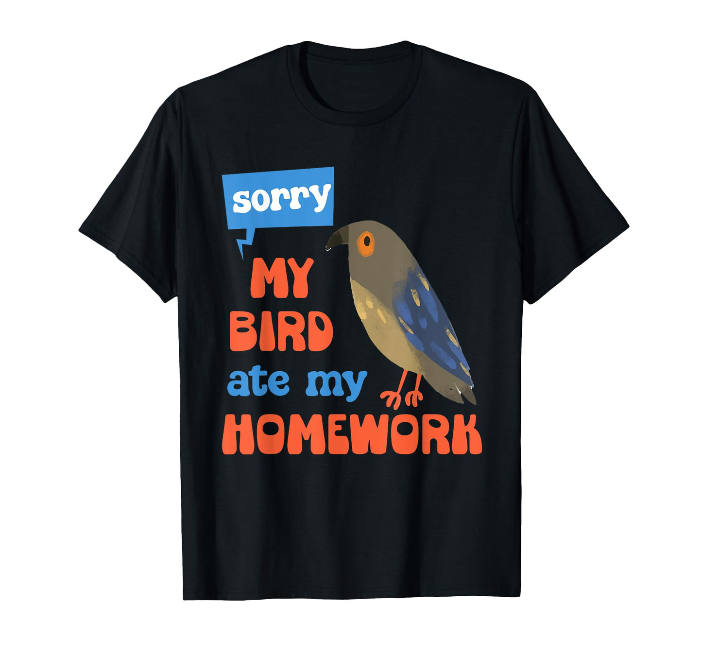 My Bird Ate My Homework School Kawaii Cute Pet Boys Girls T-Shirt