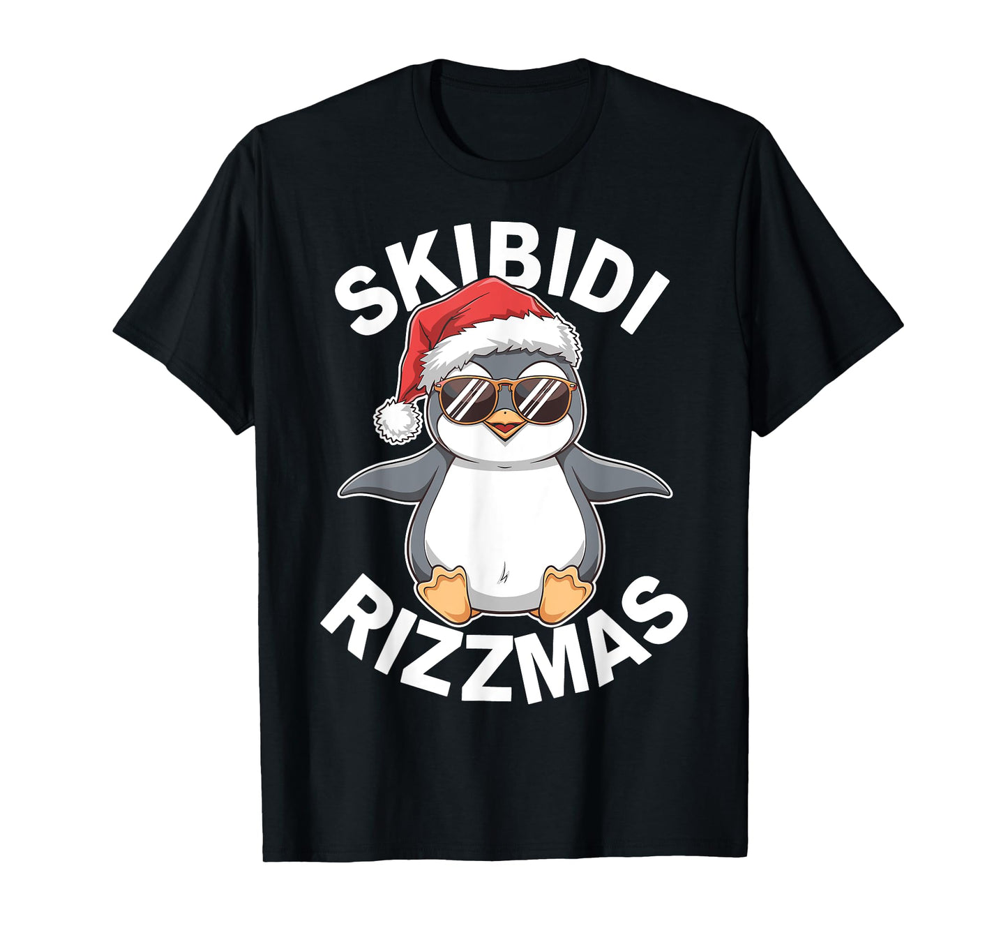Skibidi Rizzmas Funny Christmas Christmas Season Penguin T-Shirt