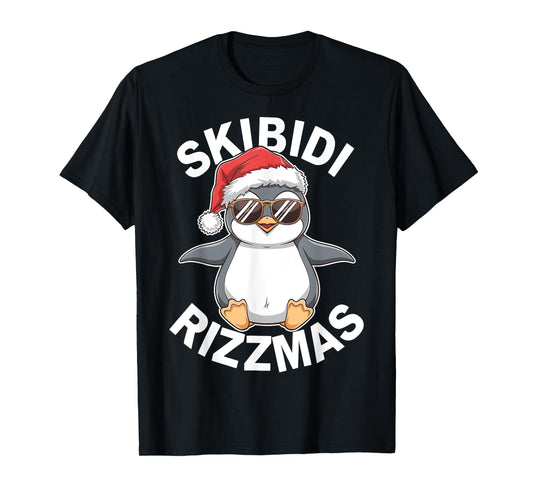 Skibidi Rizzmas Funny Christmas Christmas Season Penguin T-Shirt