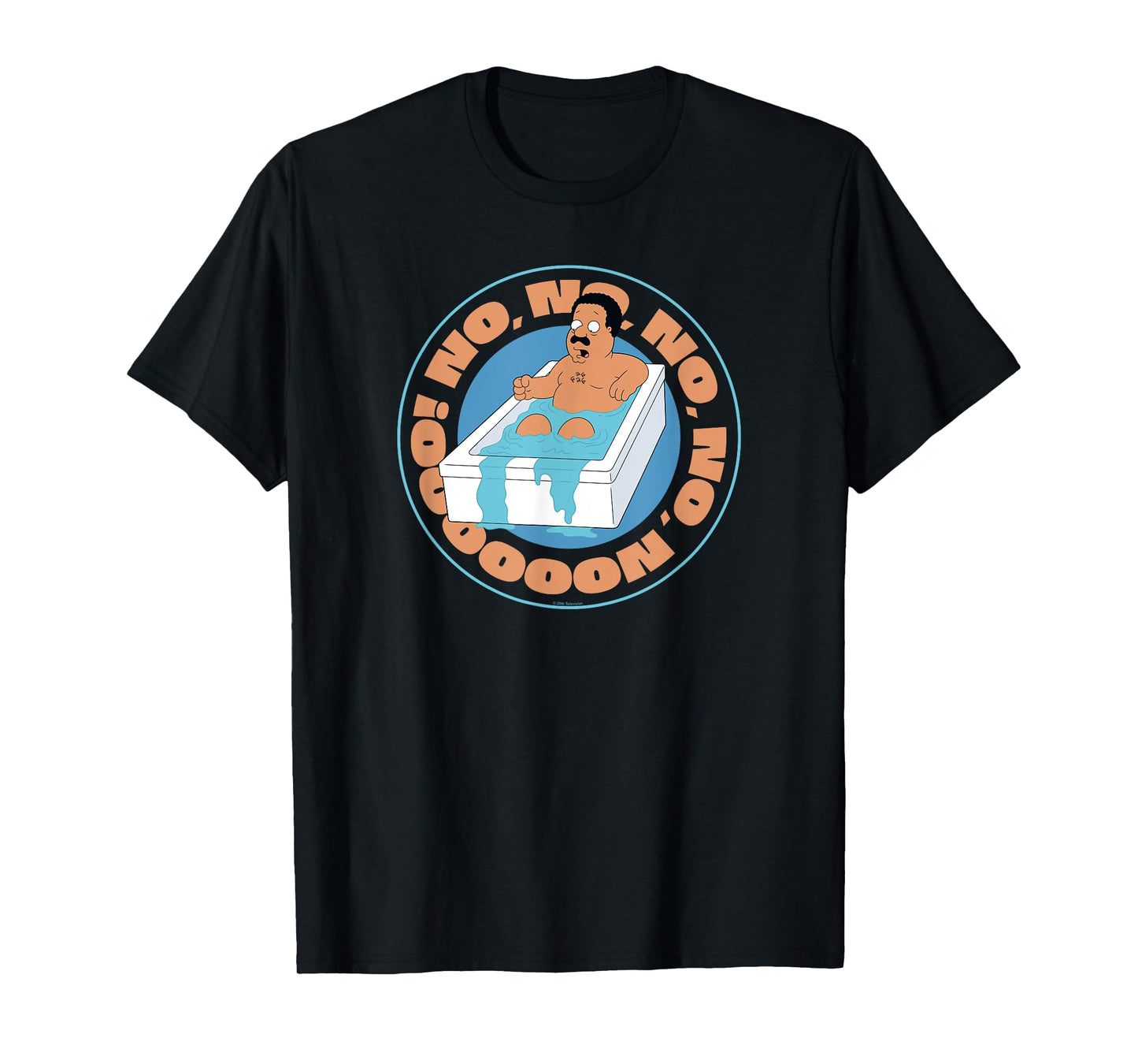 Family Guy Cleveland Brown Bathtub Funny Cartoon T-Shirt