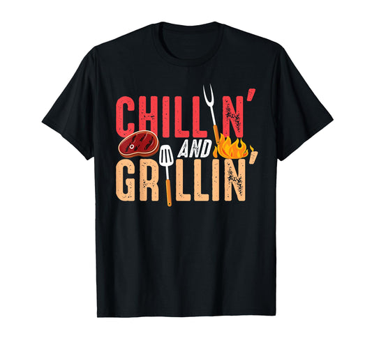 Chillin And Grillin Barbecue Party T-Shirt