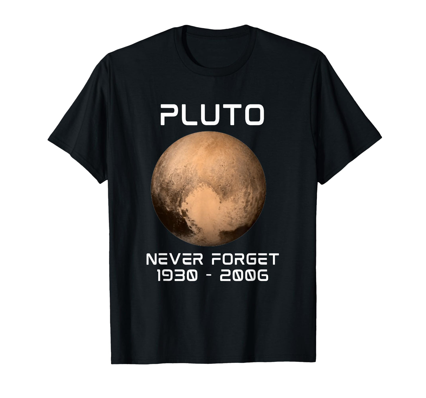 Solar System 9th Planet Pluto Never Forget Outer Space T-Shirt