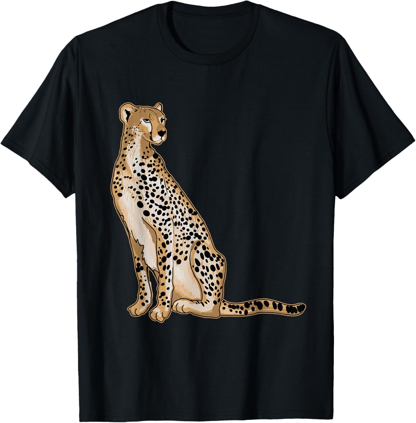 Cute Cheetah Lover Illustration Wild Cat Love T-Shirt