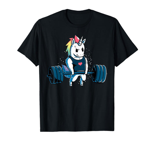 Unicorn Powerlifting Weightlifting Deadlifting Gym Lovers T-Shirt