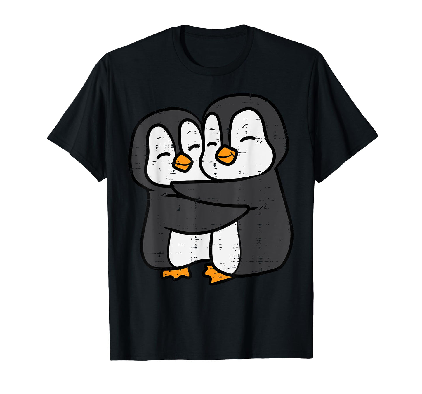 Penguins Couple Hug Cute Women Men Boys Girls Kids Toddler T-Shirt