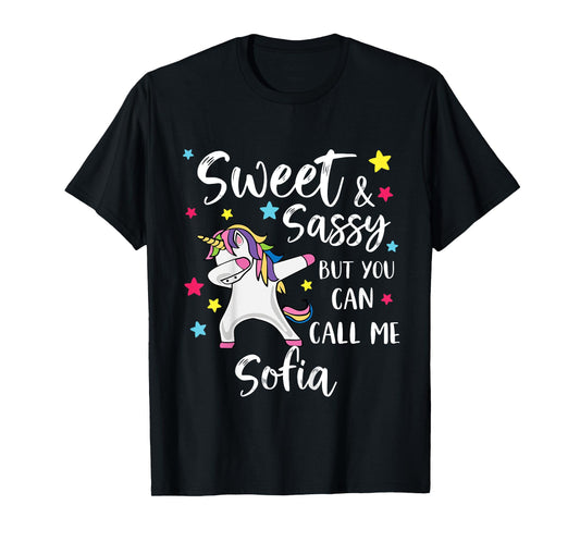 Kids Sweet And Sassy But You Can Call Me Sofia Personalized Name T-Shirt