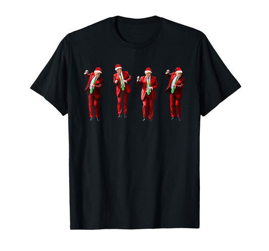 Trump Dance Santa Claus Christmas Xmas Pajamas Funny T-Shirt