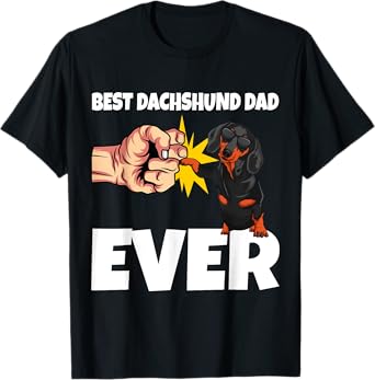 Best Dachshund Dad Ever Funny Weiner Dog Gift T-Shirt