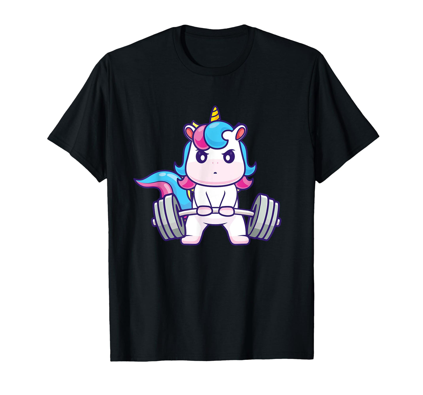Funny Gym Shirts Deadlifting Unicorn - Workout Gym Weightlifting Bodybuilding T-Shirt, Small, Black