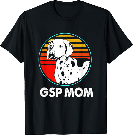Retro Mothers Day German Shorthaired Pointer Mama GSP Mom T-Shirt