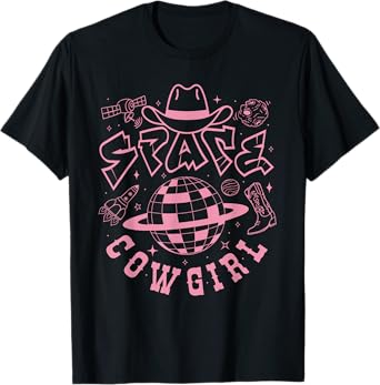 Space Cowgirls Shirt Bachelorette Party Rodeo Girls Women T-Shirt