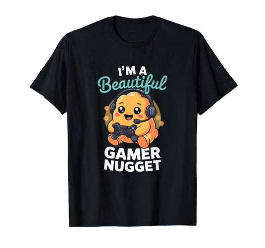 Kawaii Gamer Chicken Nugget Cute Gaming Food Lover Graphic T-Shirt